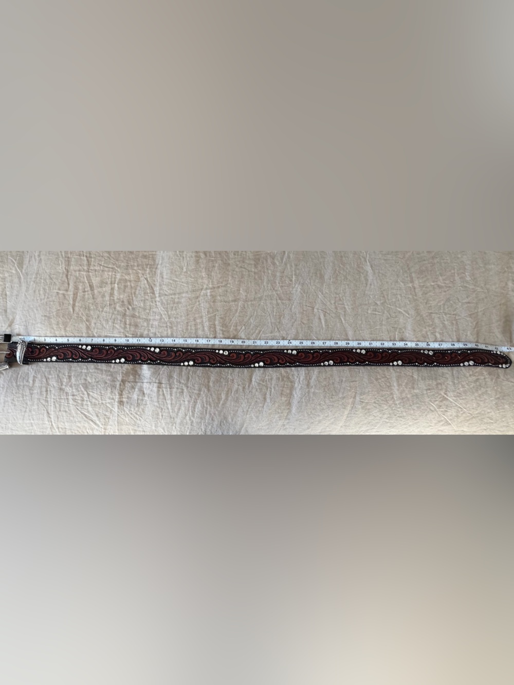 Tony Lama Western Leather Belt - Picture 7 of 8